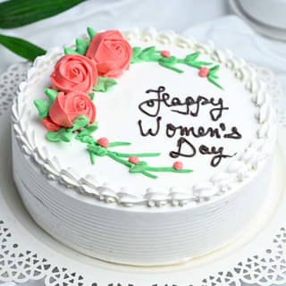 Rosy Vanilla Cake for Women's Day 