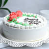 Front View Rosy Vanilla Cake for Women's Day 