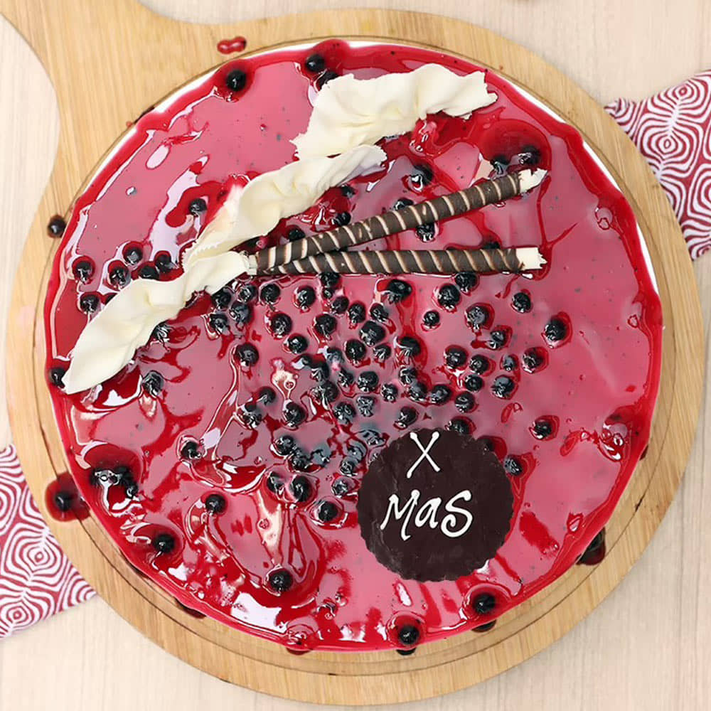 Round Blueberry Cake