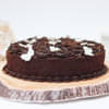 Side view of Round Chocolate Truffle Cake