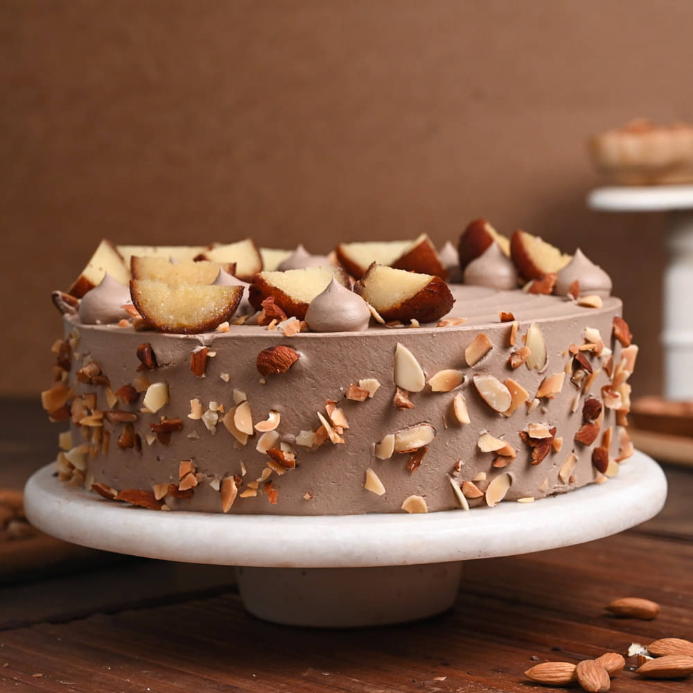 Side View of Gulab Jamun Goodness Cake