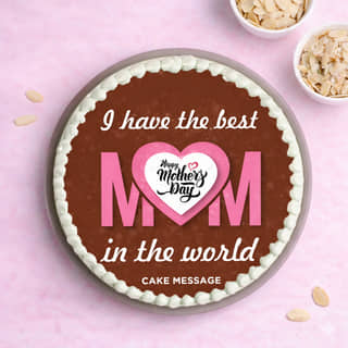 Top View of Sweetest Emotions Photo Cake