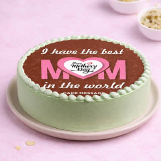 Side View of Sweetest Emotions Photo Cake
