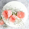 Front View of Vanilla Rose Cake Online