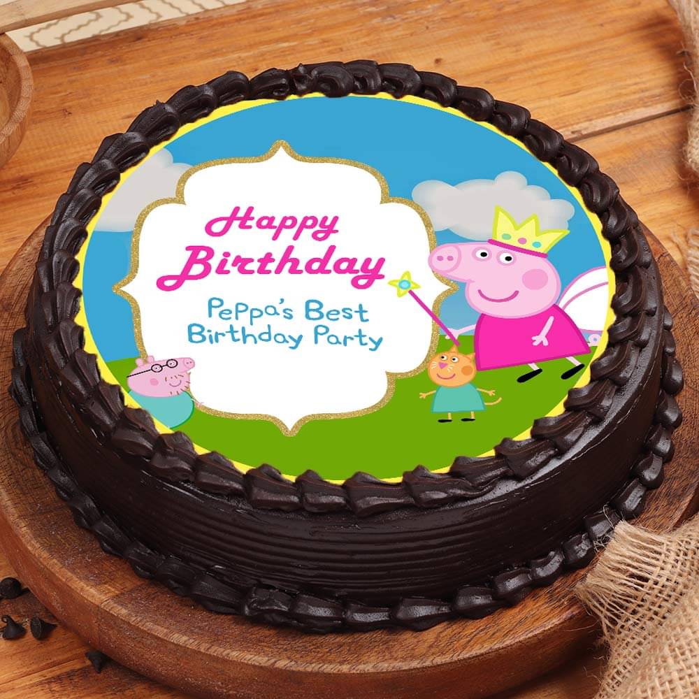 Shop for Fresh Peppa Pig Photo Cake online - Kanpur-sonthuy.vn