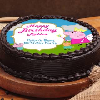 Vibrant Peppa Pig Chocolate Cake