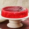 Side View of Red Velvet Photo Cake For Anniversary