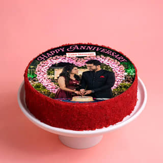 Red Velvet Photo Cake Red Velvet Photo Cake For Anniversary
