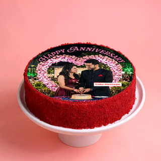 Red Velvet Photo Cake Red Velvet Photo Cake For Anniversary