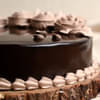 Side View of Brown Rose Chocolate Cake Delivery Online