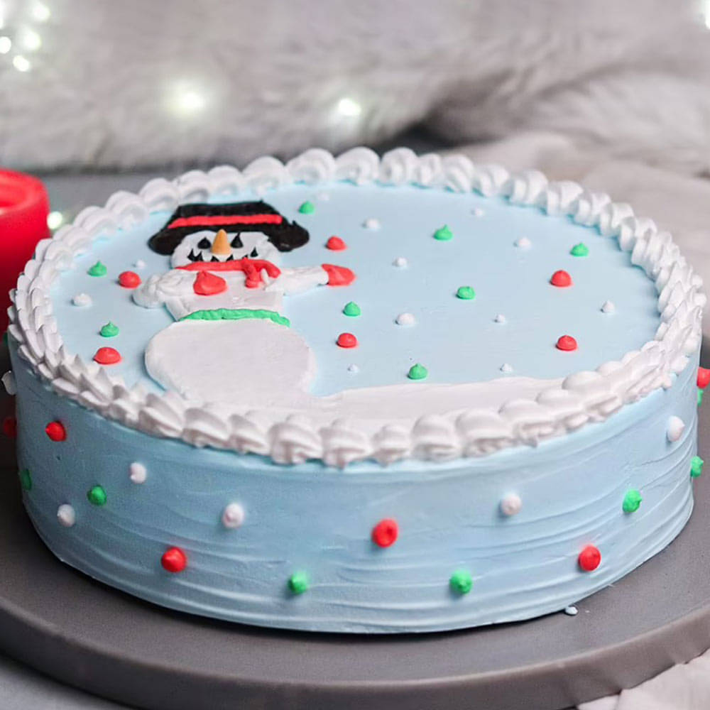 Snowman Christmas Pineapple Cake Snowman Cake