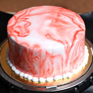 Zoomed View of Strawberry Bomb Cake Zoomed View of Strawberry Bomb Cake