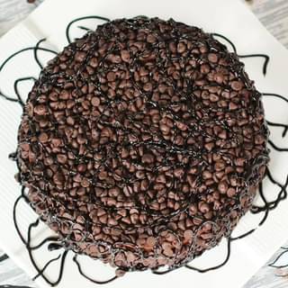 Top View of Trip To Paradise - A Choco Chip Cake