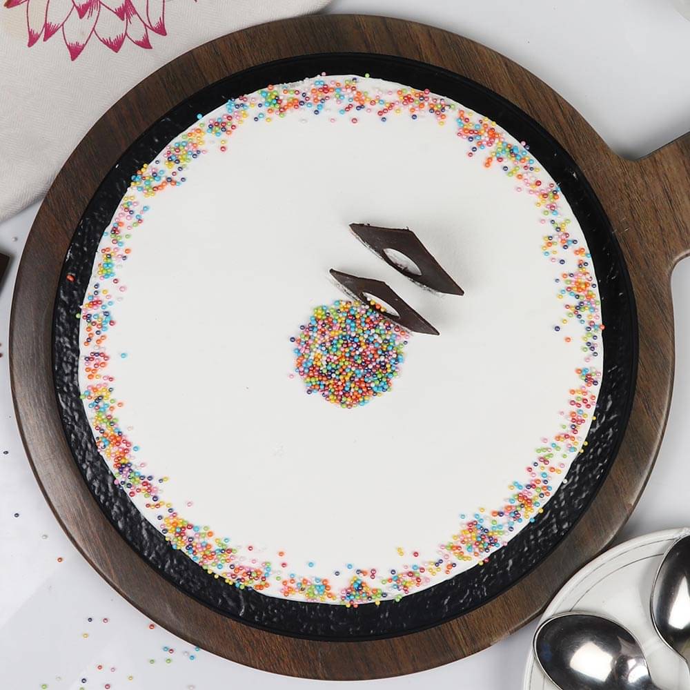 Top View of Sprinkled Adventure - A Vanilla Cake