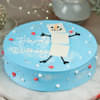 Snowman Happy Vanilla Cake for Birthday