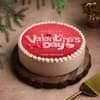 Round Valentine Day Photo Cake