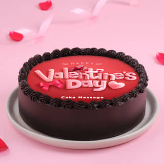 Front View of Dainty Choco Love Cake Front View of Dainty Choco Love Cake