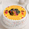 Velvet Diwali Delicacy - A Diwali Photo Cake in Red Velvet Cake Flavor