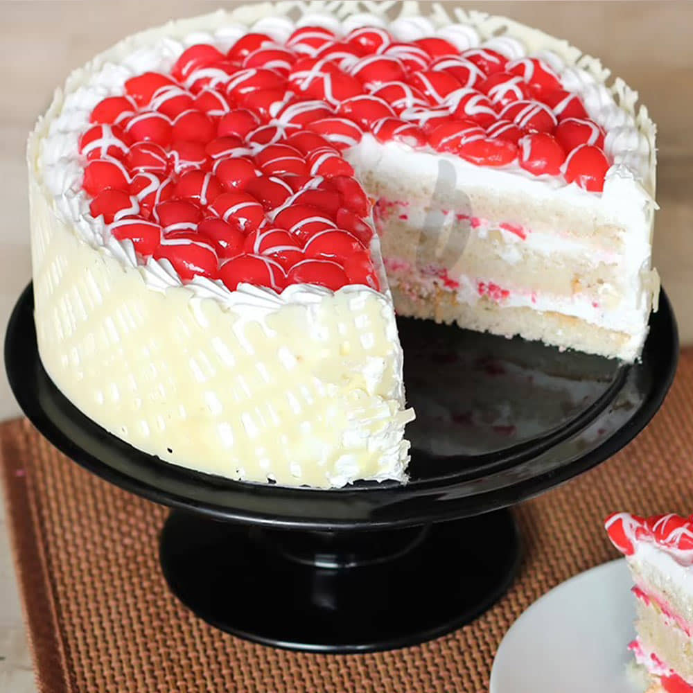 Sliced View of Royal Cherry Cake