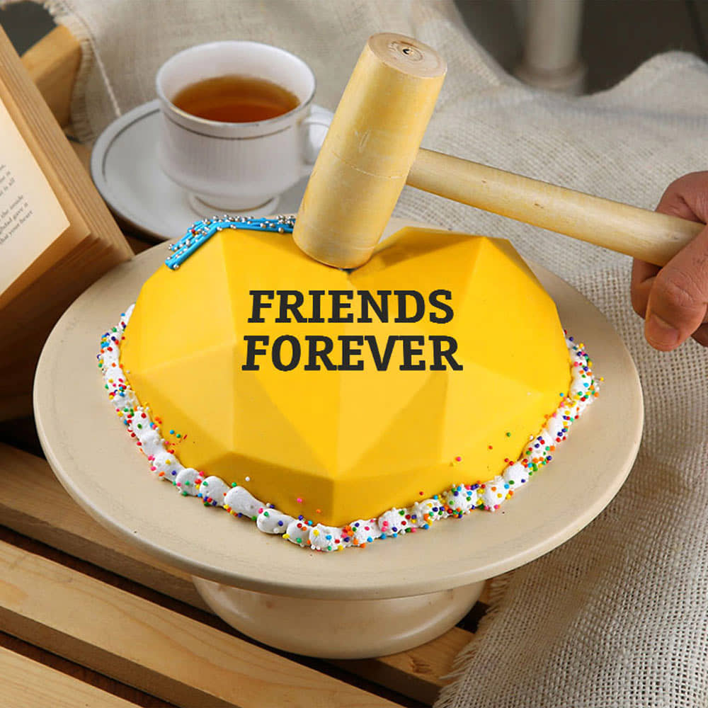 Scrumptious Pinata Friendship Day Pineapple Cake (450 gm) Pineapple Pinata Cake For Friendship Day