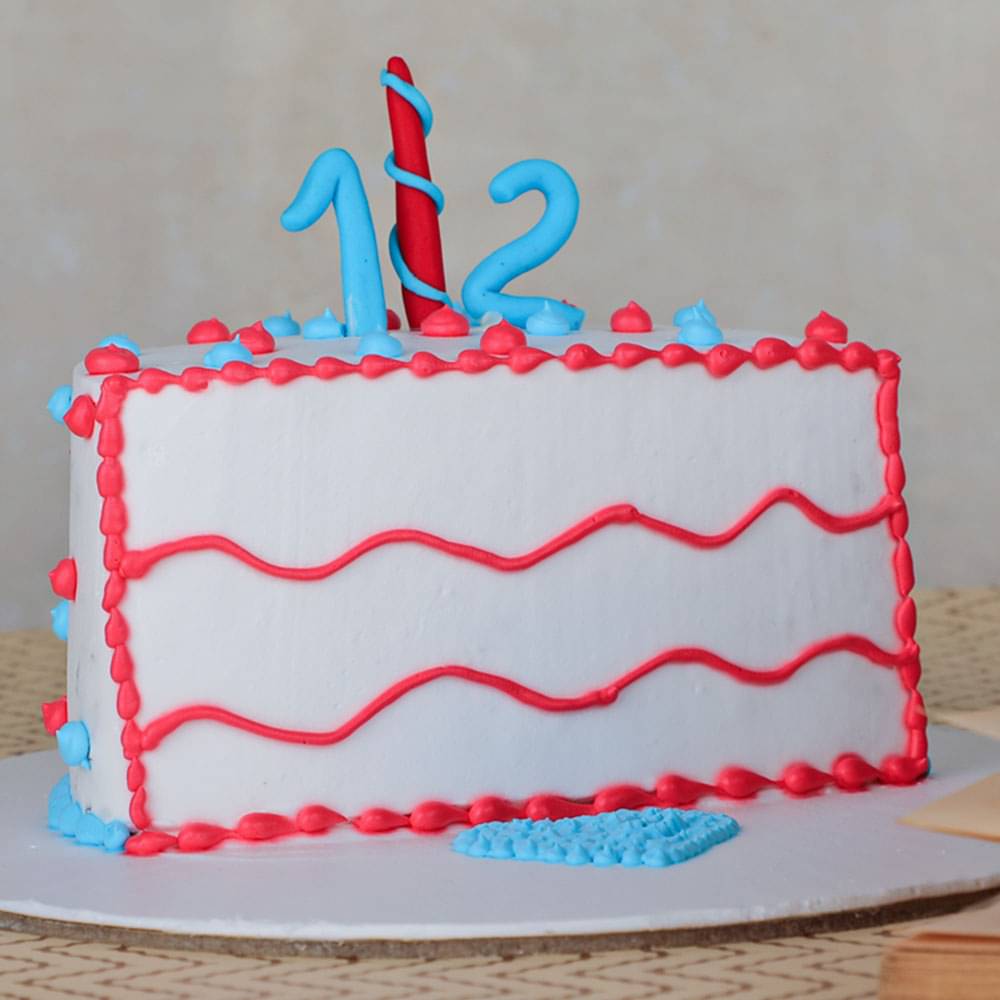 Semi Round Red Velvet Half Cake