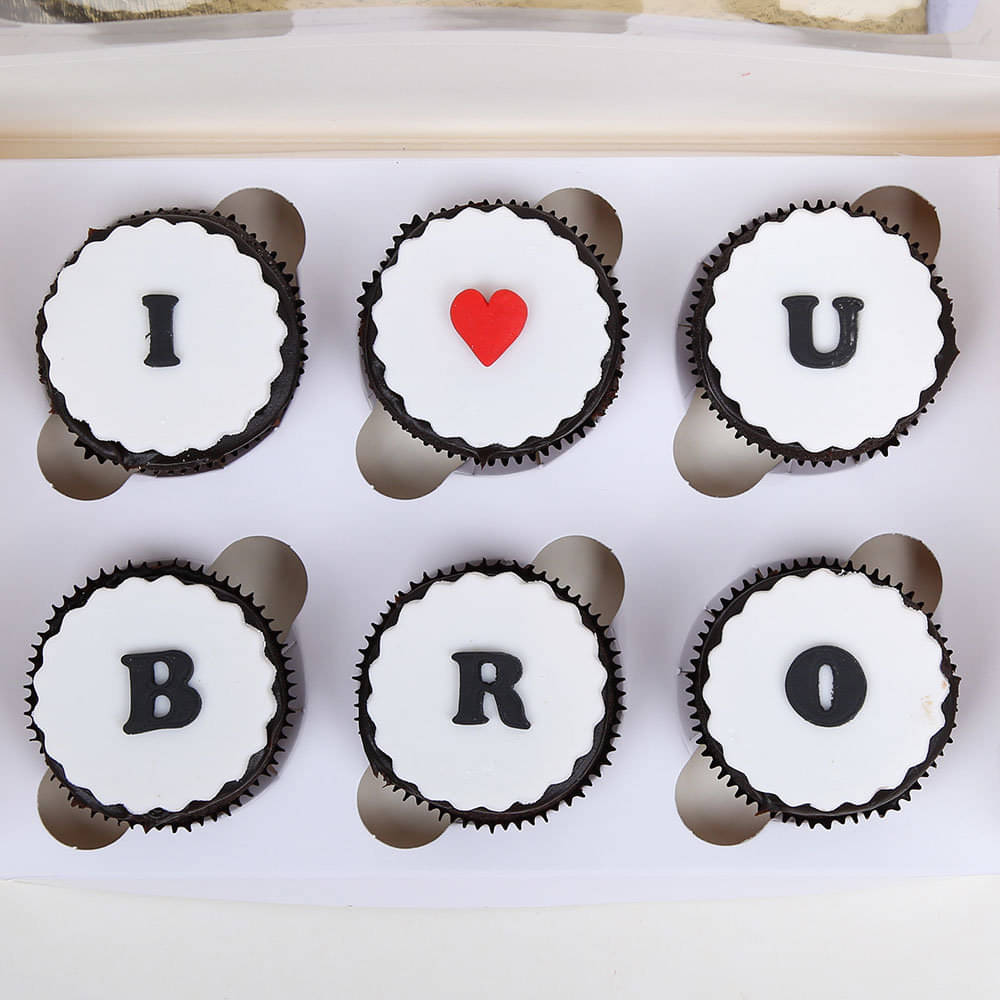 Set Of 6 Chocolate Cupcakes For Bro Set Of 6 Chocolate Cupcakes For Bro