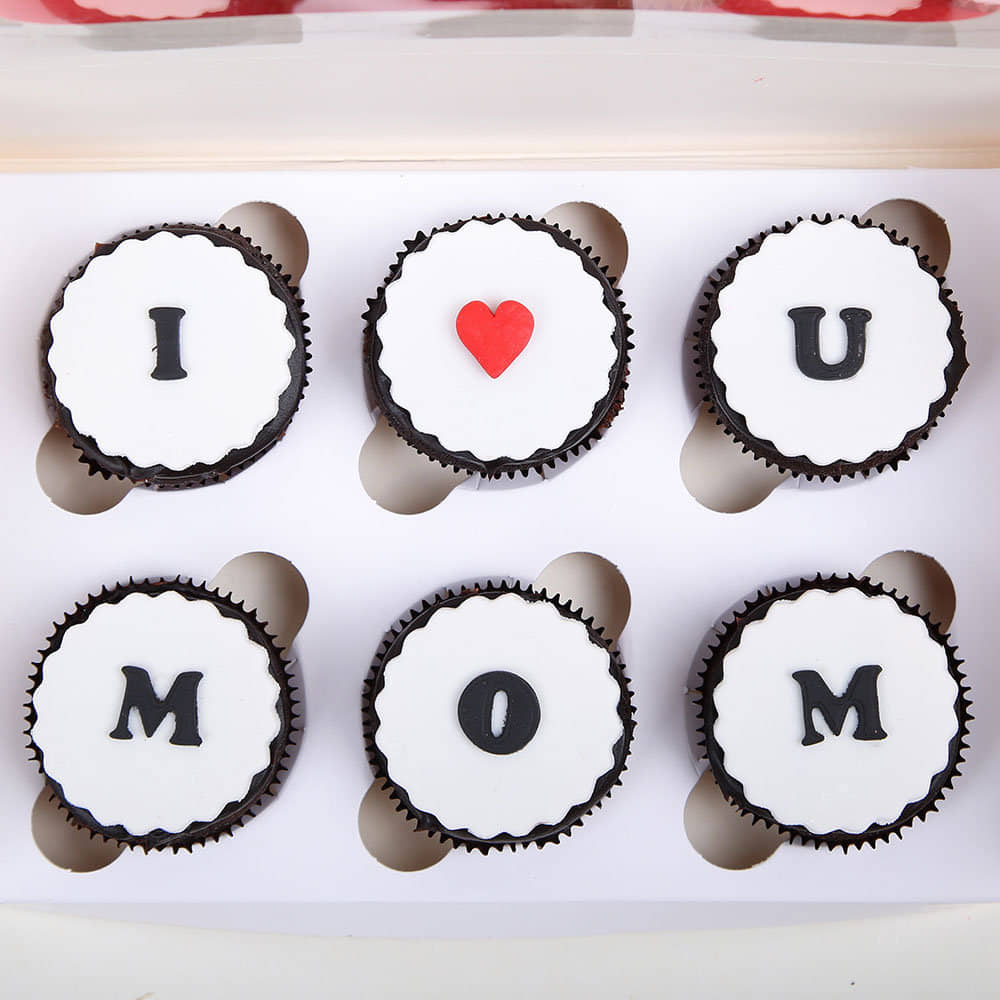 Set Of 6 Chocolate Cupcakes For Mom Set Of 6 Chocolate Cupcakes For Mom