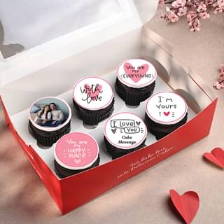 Zoomed View of Crazy In Love Cupcakes