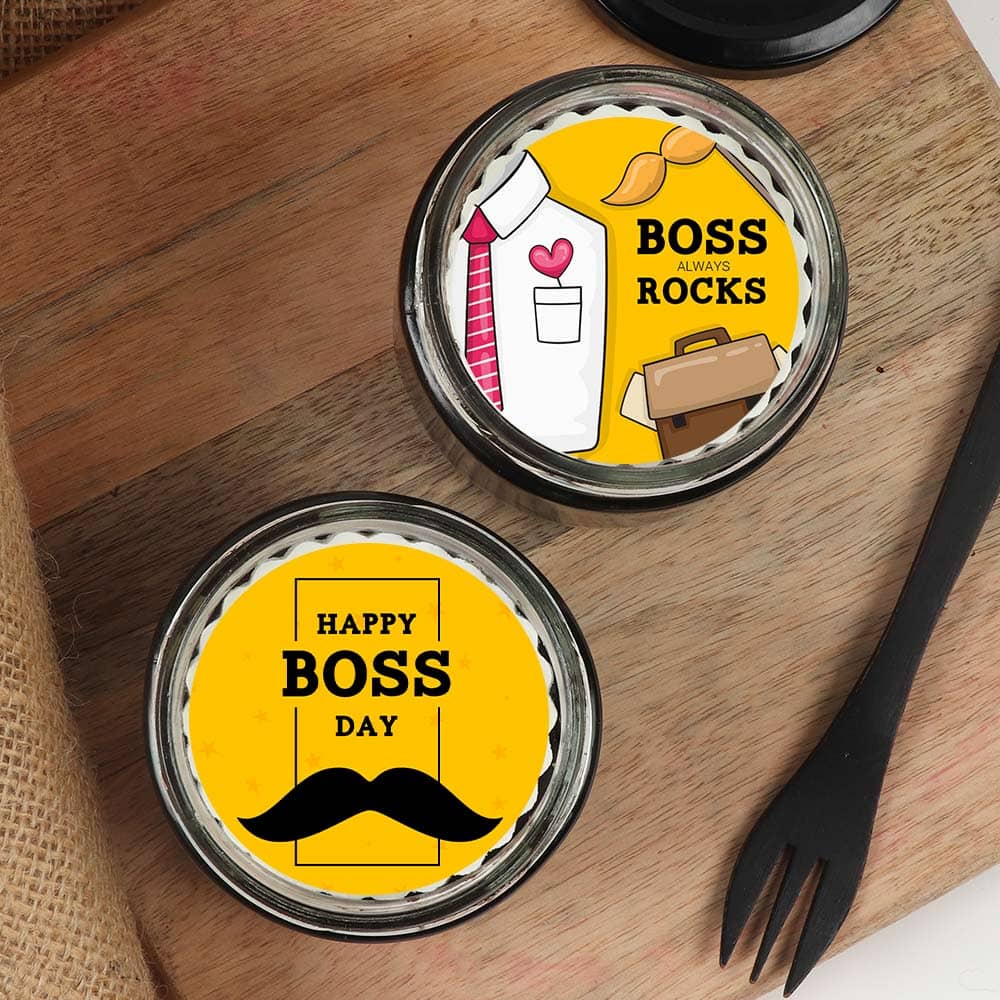 Set Of Two Delicious Chocolate Jar Cakes Boss Fav Jar Cakes