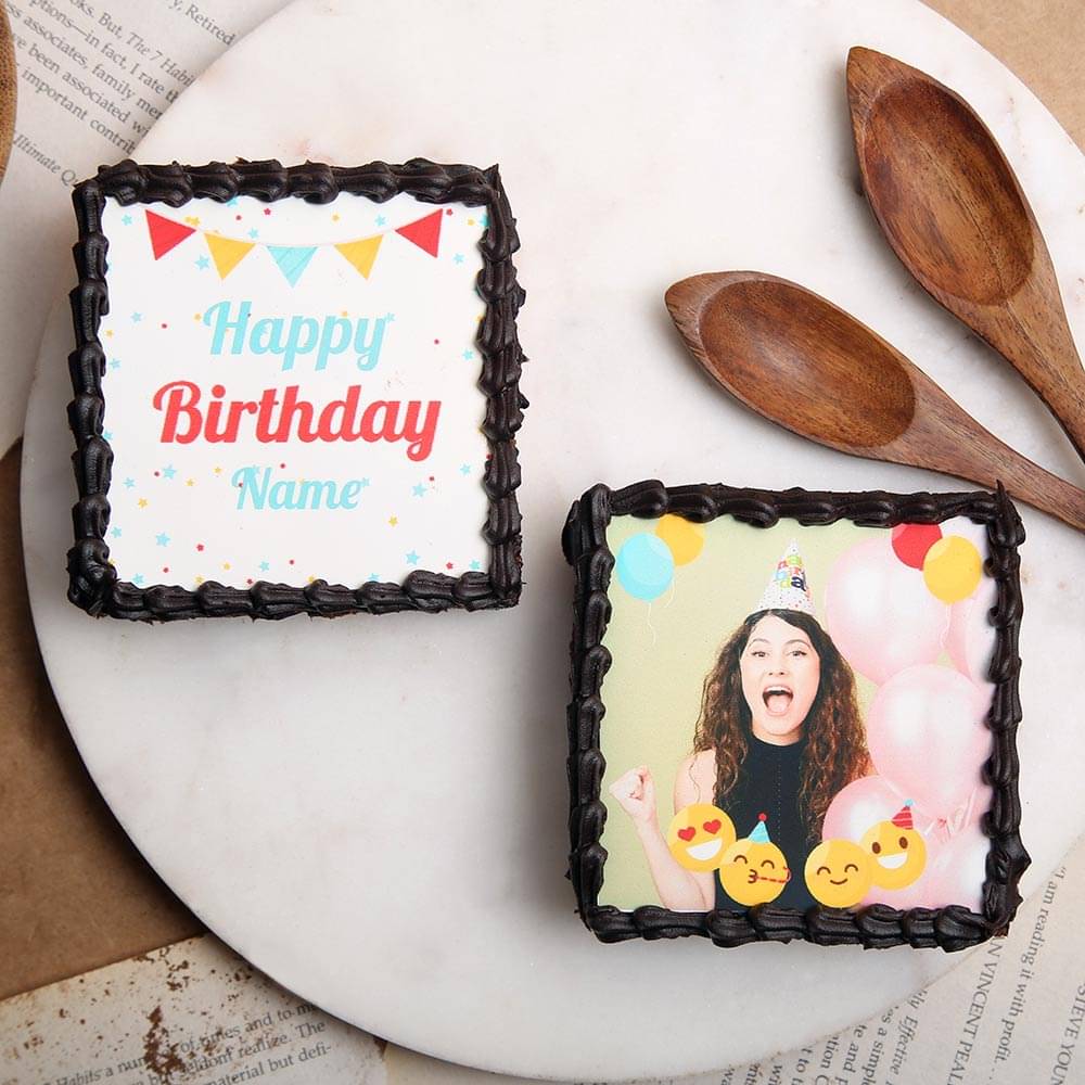 Set of 2 Pieces Personalised Birthday Brownies Online