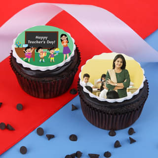 Custom Teachers Day Cupcake Duo