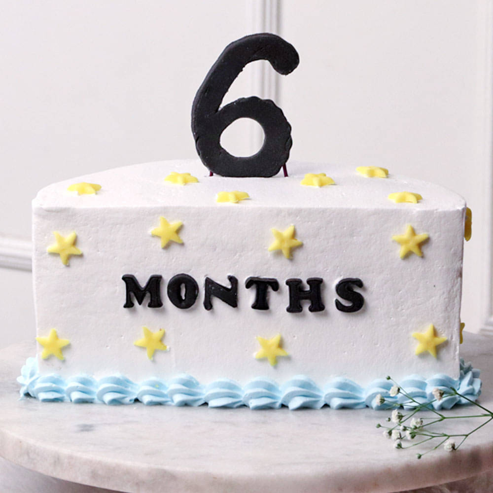 Six Months of Happiness | ½ Birthday Cake | Online Cake Order in Gurgaon