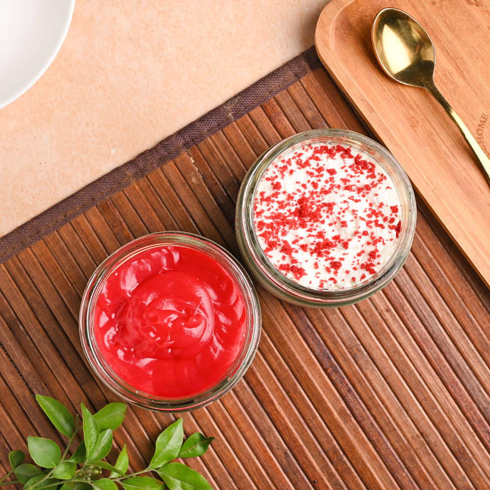 Strawberry And Red Velvet Jar Cake Strawberry Red Velvet Jar Cake
