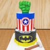 Two Tier Superhero Fondant Cake