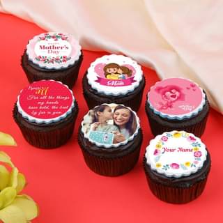 Sweet N Savory Mothers Day Cupcakes: Buy Personalised Cupcakes for Mothers Day