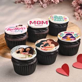 Side View of Sweet N Savory Mothers Day Cupcakes