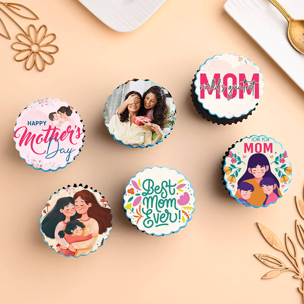 Side View of Sweet N Savory Mothers Day Cupcakes