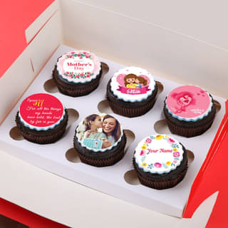 Mothers Day Personalised Cupcakes in a Box