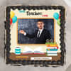Happy Teacher Day Photo Cake- Top View