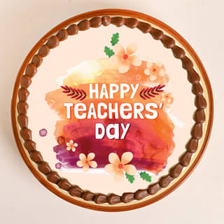 Front View of Best Teacher Day Cake