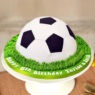 Multi flavored soccer sensation fondant cake