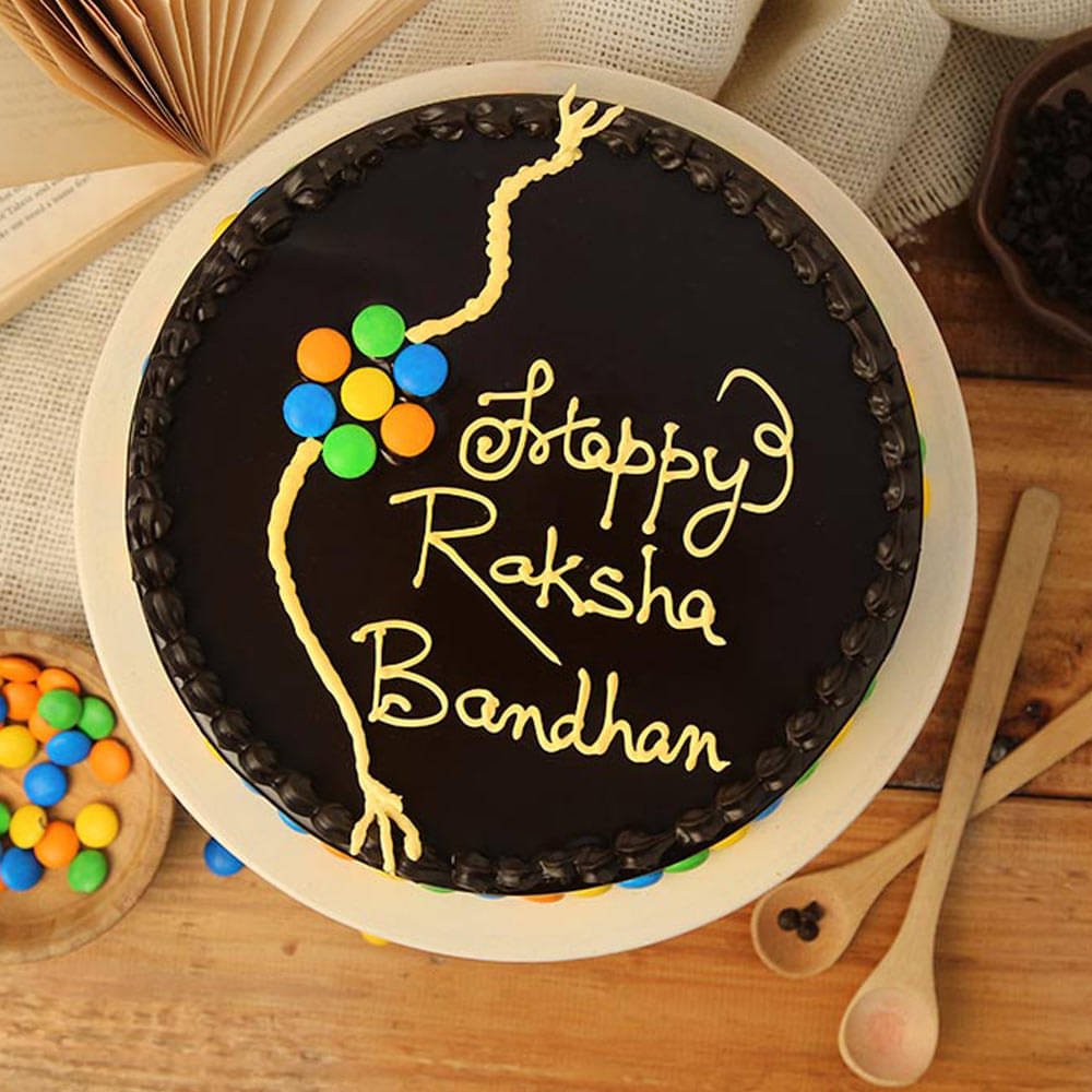 Toothsome Chocolate Cake Delicious Choco Rakhi Cake