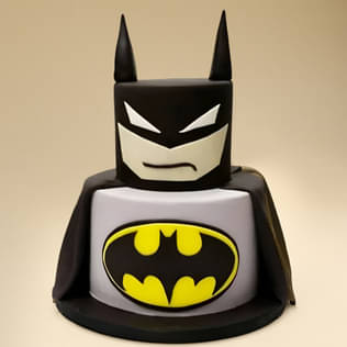 Two Tier Batman Cake - Super Hero Batman Cake