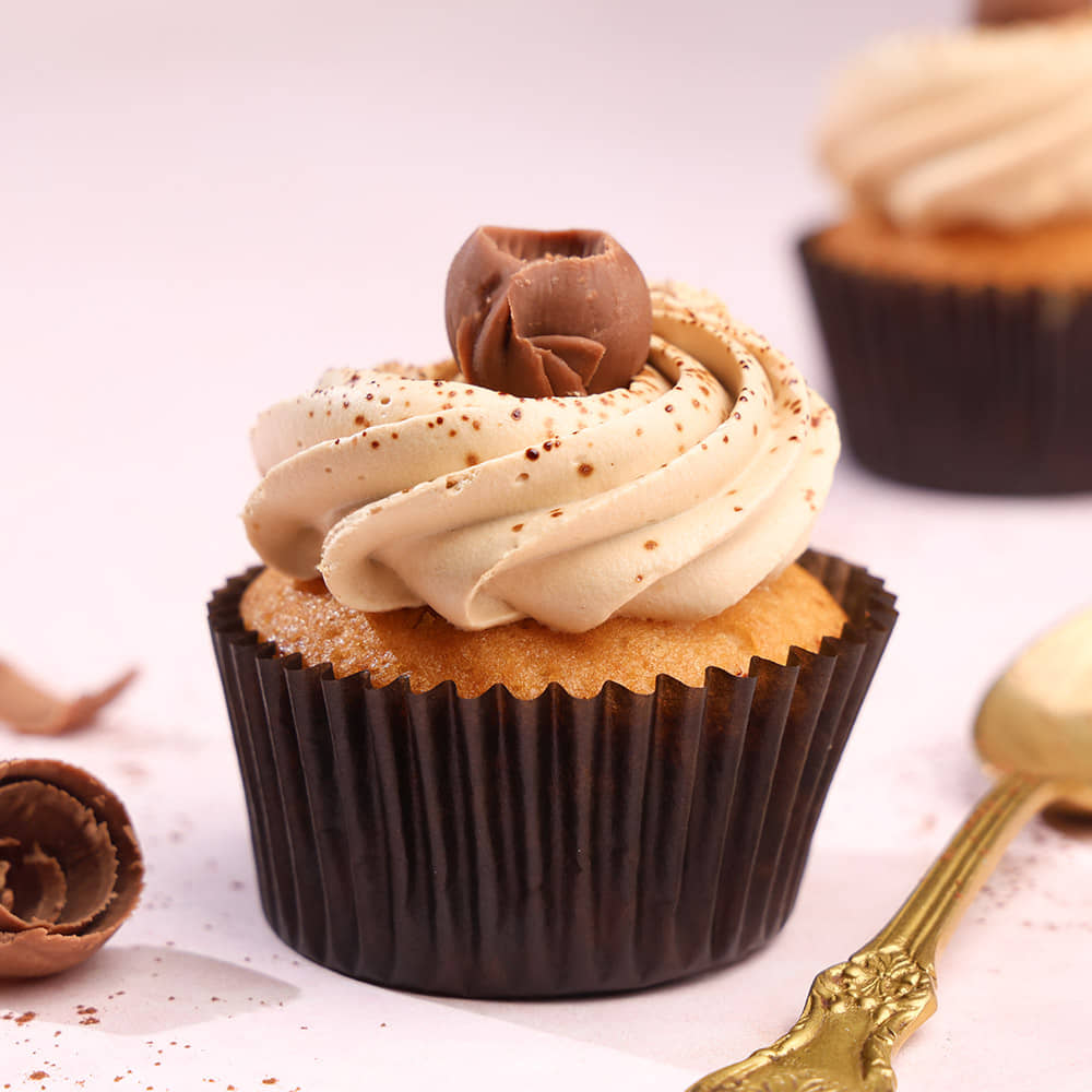 Coffee Cupcake Classic vanilla cupcake with coffee twist