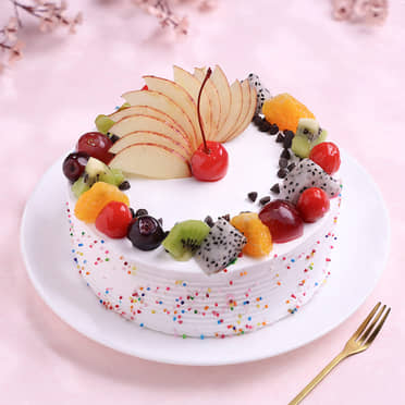 Fruits & Sprinkles Vanilla Cake