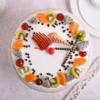 Top View of Fruit Funfetti Vanilla Cake