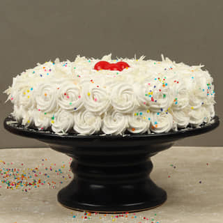 Side view of Snow White Forest Cake