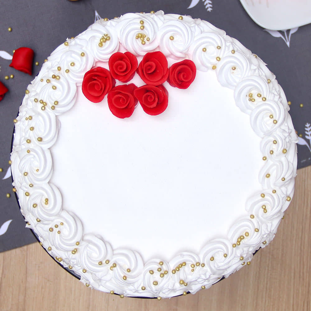 Zoomed View of Snowy Affair Decadent Cake