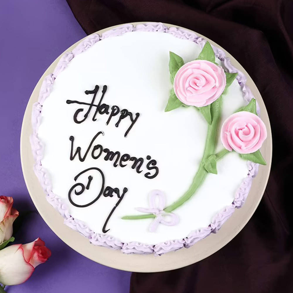 Blooming Women Day Strawberry Cake Floral Womens Day Cake
