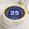 Round-Shaped 25th Anniversary Poster Cake